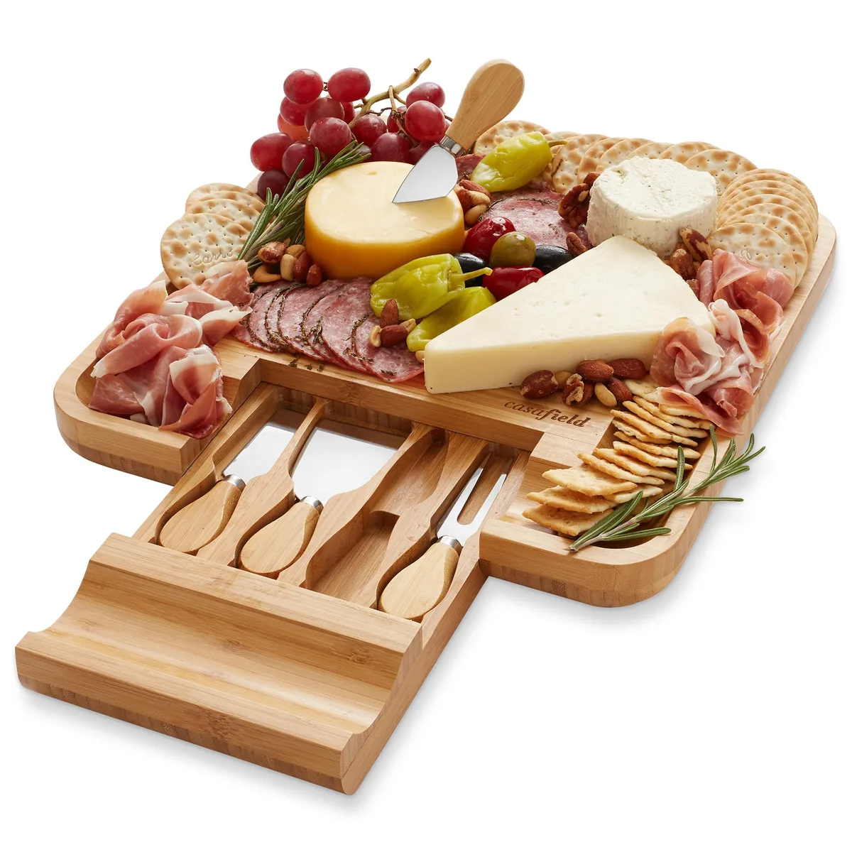 Casafield Casafield Bamboo Cheese Board and Knife Gift Set 12 x 13 in — product photo