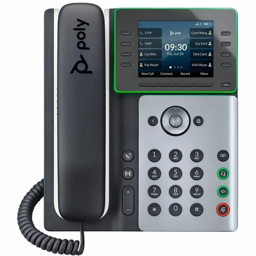 POLY Poly Edge E350 IP Phone PoE GSA/TAA corded phone — product photo