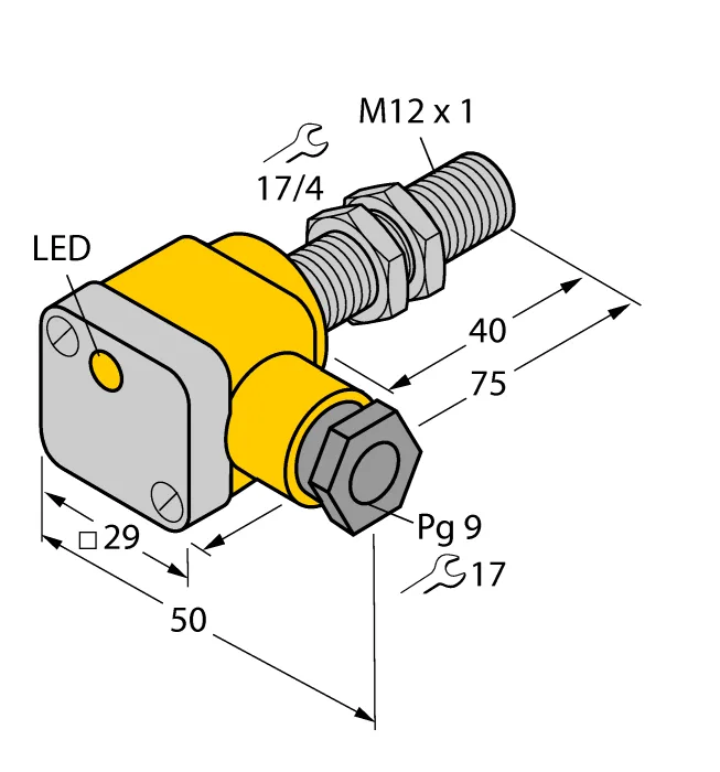 Turck Turck Bi3U-EG12SK-AP6X 1634400 inductive sensor PNP electrician tool — product photo