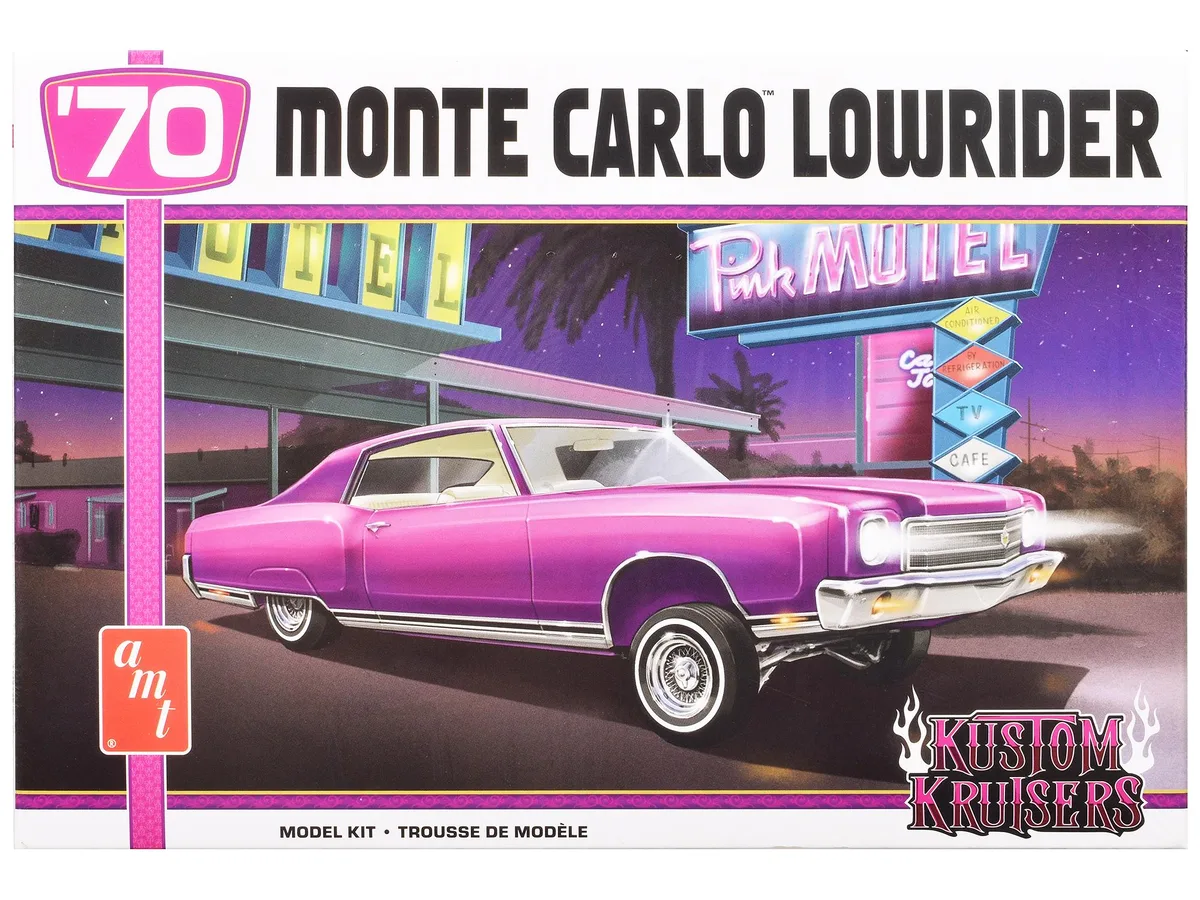AMT AMT AMT1458M 1/25 Scale 1970 Chevrolet Monte Carlo Lowrider 126 Parts — product photo