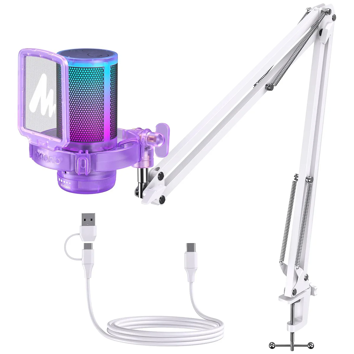 Maono DGM20S USB Gaming Microphone Purple — product photo