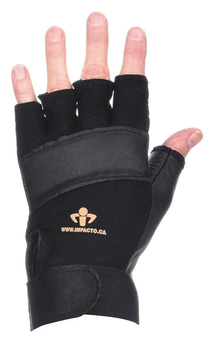 Left-hand leather anti-vibration glove with nylon back