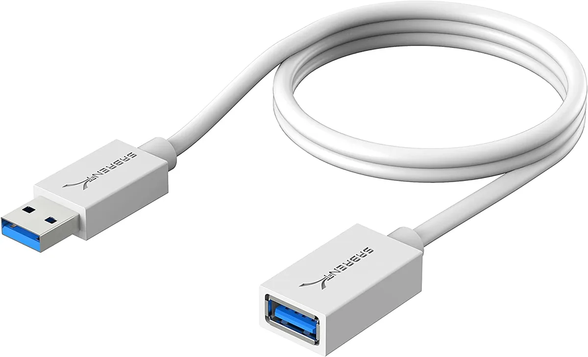 Sabrent Sabrent USB 3.0 Extension Cable A Male to A Female White 3 Feet CB-303W — product photo