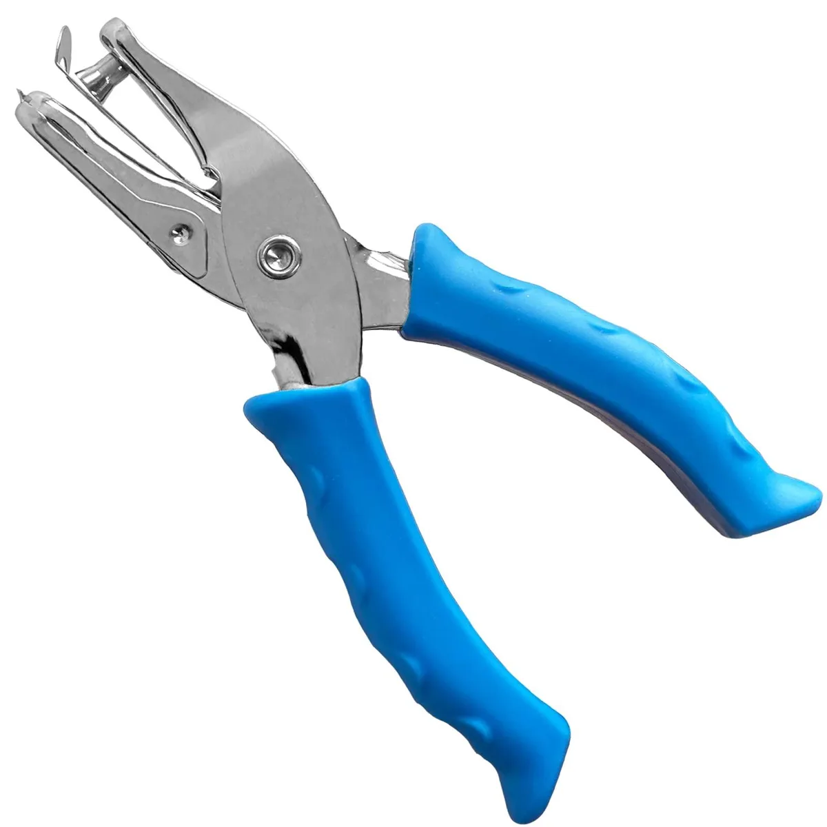  MECHEER Single Hole Puncher 1/4 inch Blue Soft Grip Handle — product photo