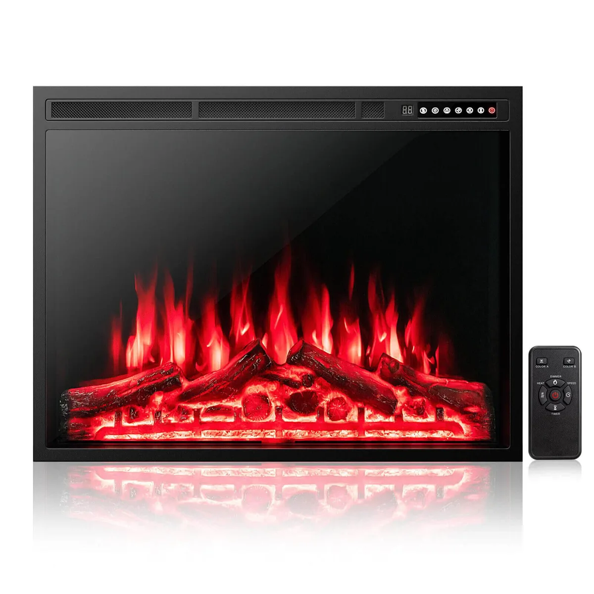 SlickBlue SlickBlue 34 Inch Electric Fireplace Recessed Adjustable Flames — product photo