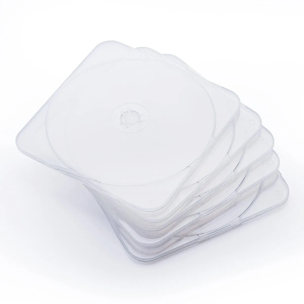  Maxtek MS-CSC-SQUARE-25MX 25 Pack Ultra Slim Square CD DVD Clam Shell Case — product photo