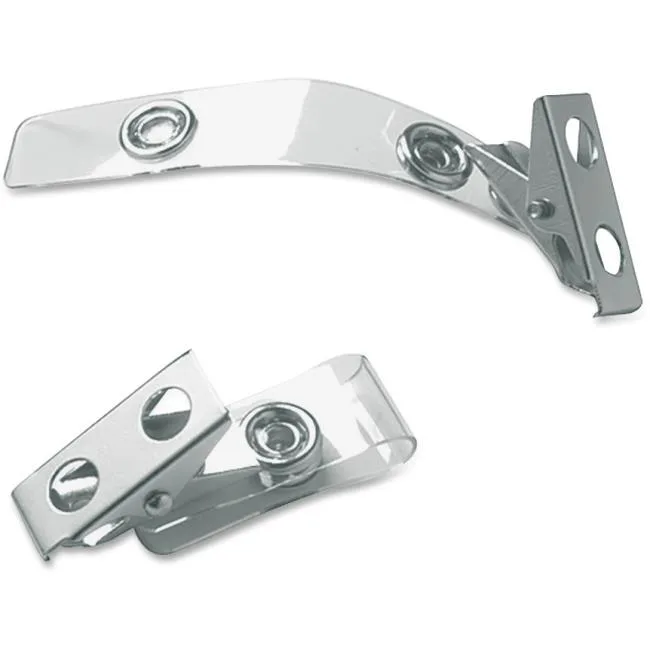 Baumgartens Baumgartens 68010BX ID Badge Strap Clip Clear 200 Box — product photo