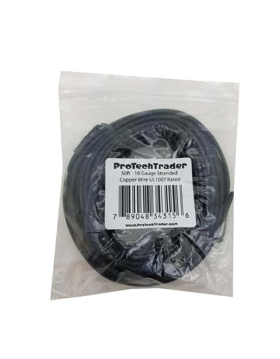 ProTechTrader ProTechTrader 16 AWG 50ft UL1007 300V 80°C Tinned Copper Wire Cap Connectors — product photo