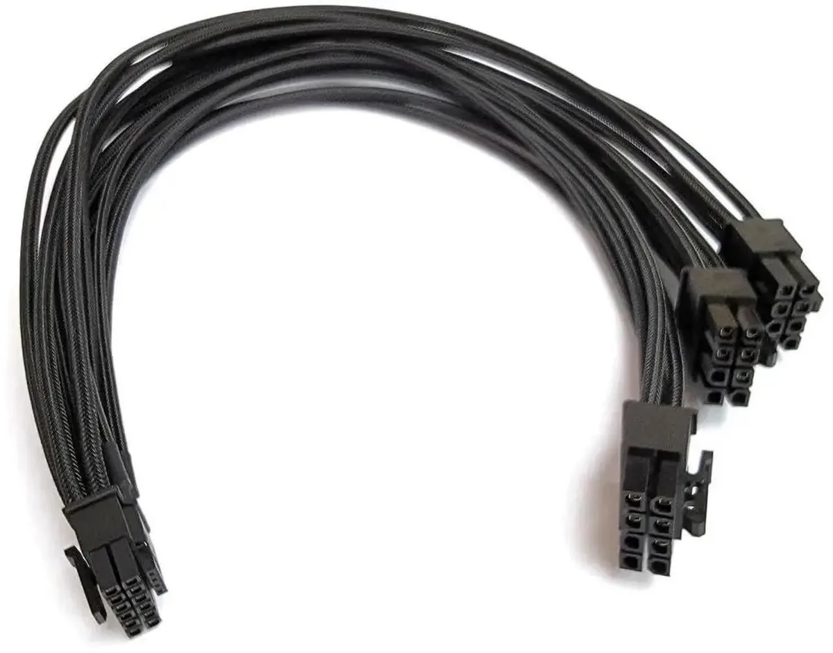 SMUGDESK SMUGDESK 27.5 Inch PCIe 5.0 3x8Pin to 12VHPWR 600W GPU Power Extension Cord — product photo
