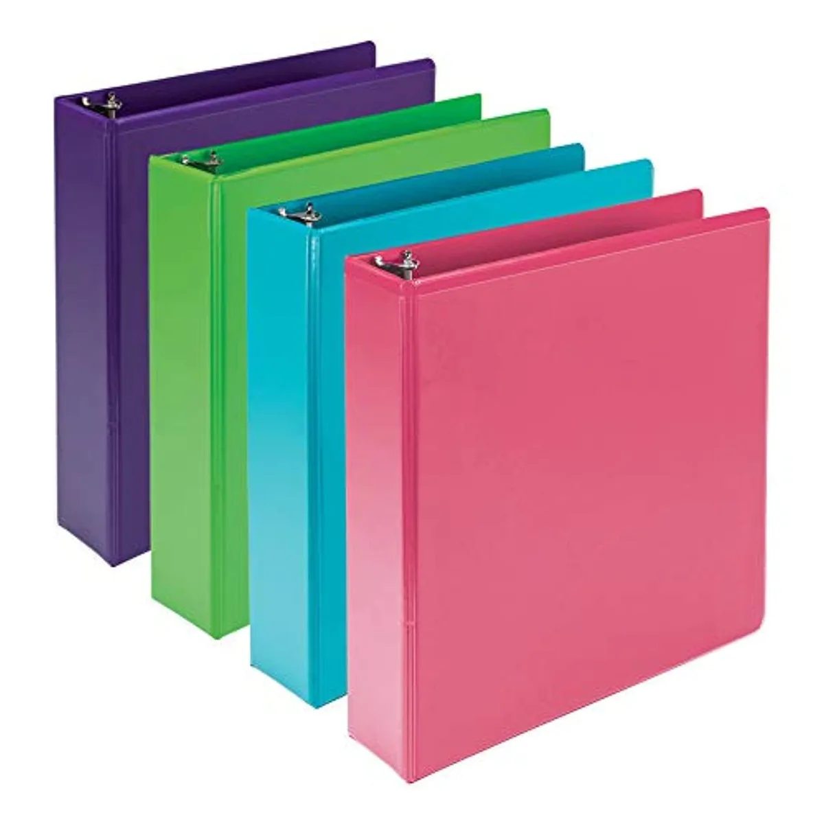 Samsill Samsill RNAB07MJVSRCZ View Binder 4-Pack Lime Purple Pink White 8.5x11 3-Ring 425 Pages — product photo