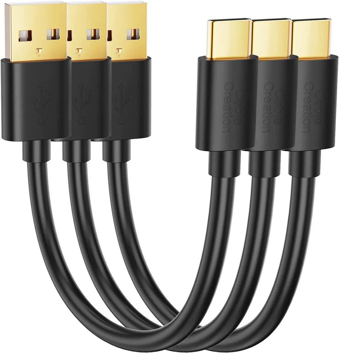 CableCreation CableCreation USB C to USB A 6 inch 3-pack 3A 480Mbps usb cable — product photo