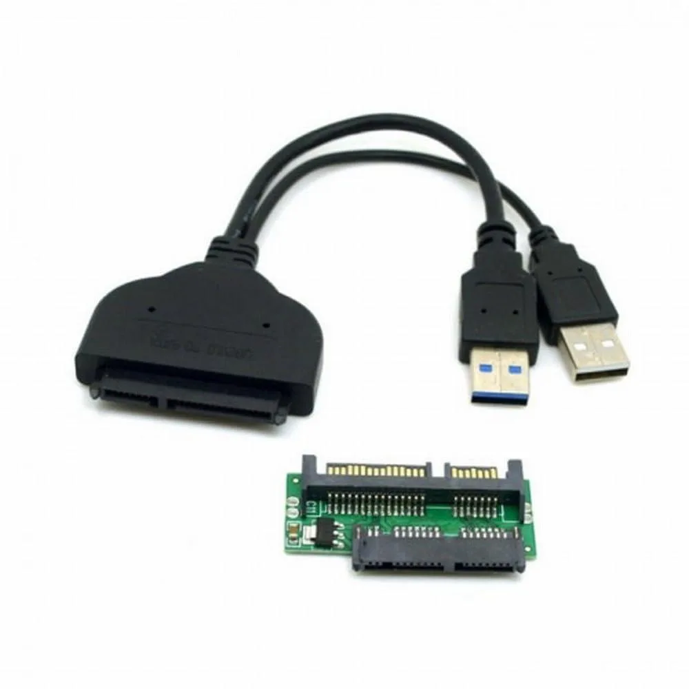 Fervit Fervit USB 3.0 to SATA &amp; Micro SATA Adapter for 1.8" &amp; 2.5" HDD with Extra USB Power Cable — product photo
