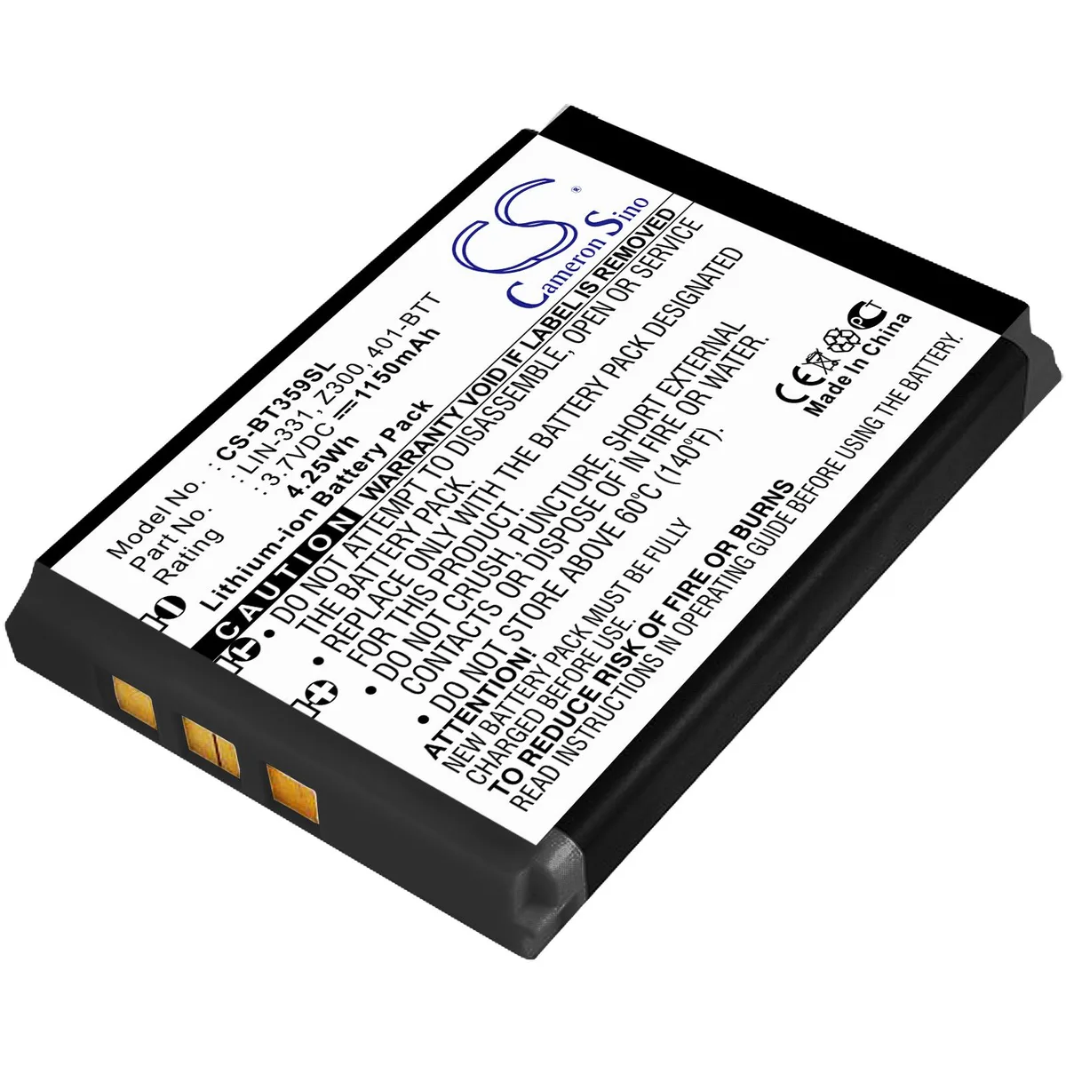 Cameron &amp; Co Cameron &amp; Co DS-CS-BT359SL 3.7V 1100mAh Li-ion GPS battery — product photo