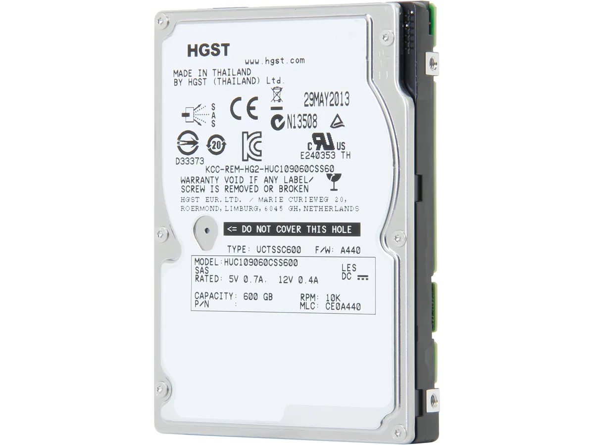 HGST HGST 0B26013 600GB 10000 RPM 64MB SAS 2.5 laptop hard drive — product photo