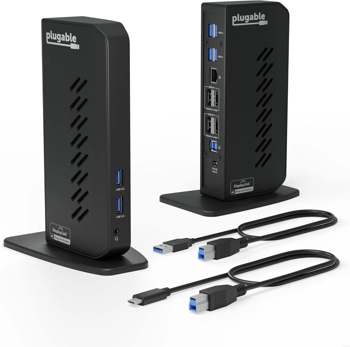 PISKEKAT PISKEKAT Docking Station Vertical Dual 4K HDMI DP 6 USB 3.0 Gigabit Ethernet — product photo