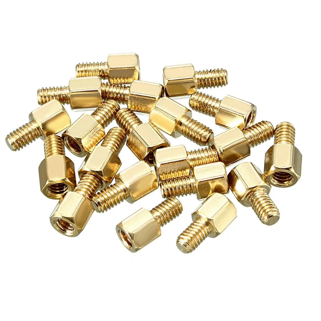 Unique-Bargains Unique-Bargains M4 12mm Brass Hex Standoff Spacer 20pcs — product photo