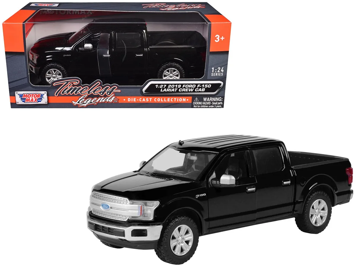 MOTORMAX MOTORMAX 2019 Ford F-150 Lariat Crew Cab Pickup Truck Black 1/27 Diecast Model Car — product photo
