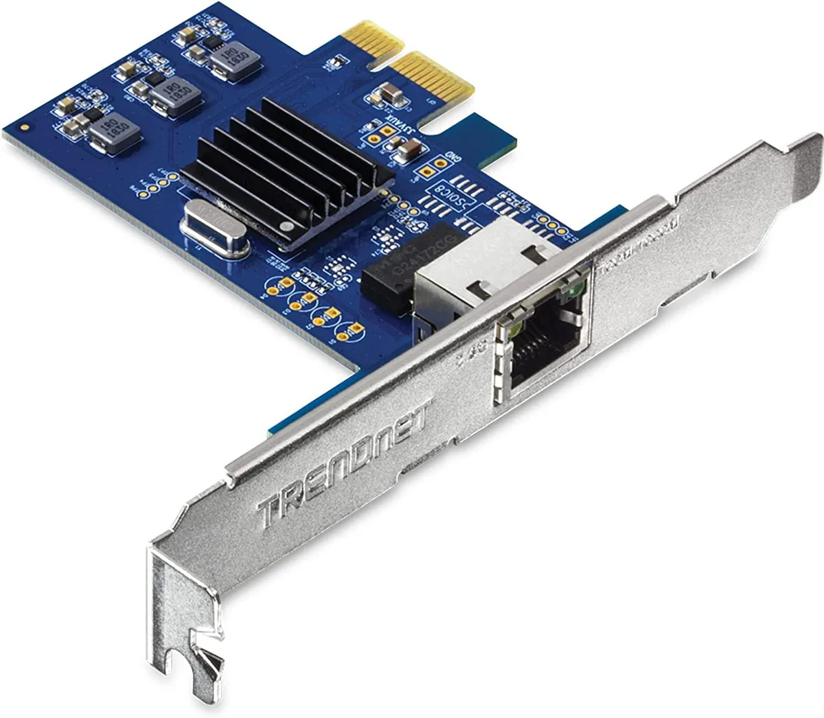 TRENDnet TRENDnet TEG-25GECTX 2.5GBase-T PCIe network connector with standard and low-profile brackets — product photo