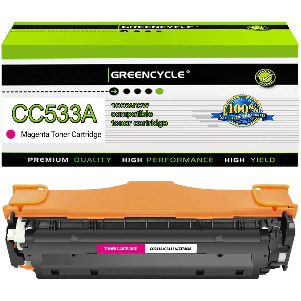 GREENCYCLE GREENCYCLE 304A CC533A High-yield Magenta Toner Cartridge — product photo