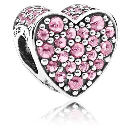 PANDORA PANDORA Pink Dazzling Heart Charm Bracelet — product photo