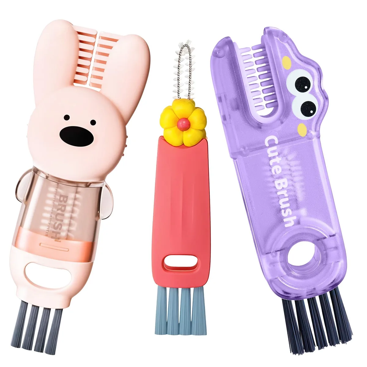  ANMUDA Cup Lid Cleaning Brush 4.84 x 2.98 x .67 in Pink — product photo