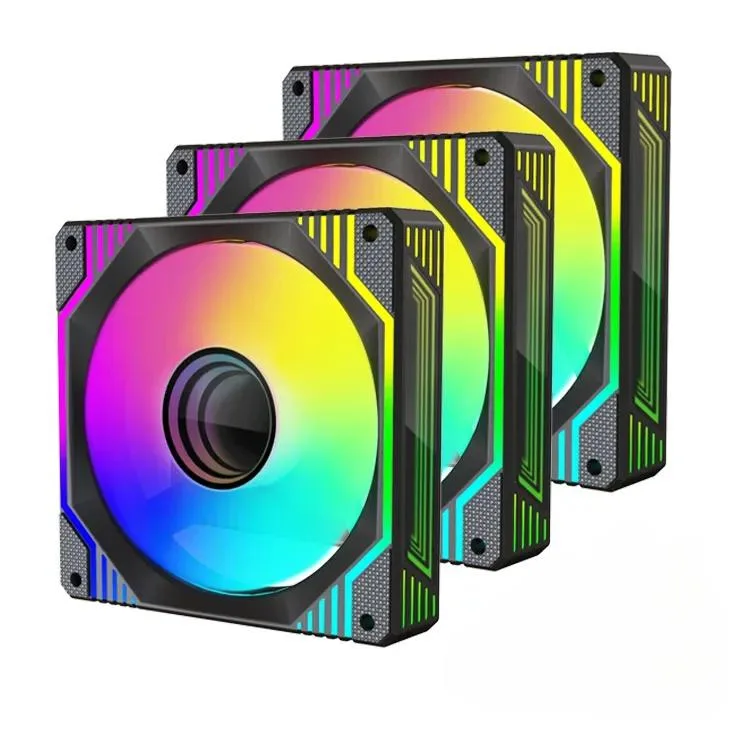 SUIUBUY SUIUBUY 3 Pack 120mm ARGB PWM Case Fan Black — product photo