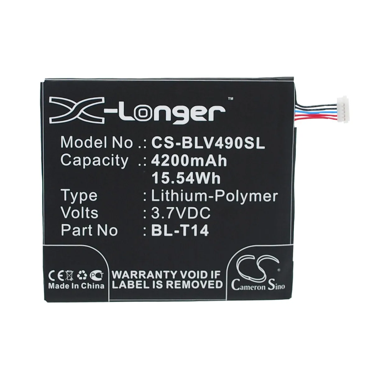 Cameron & Co Cameron & Co DS-CS-BLV490SL 3.7V 4200mAh Li-Polymer Battery Black — product photo