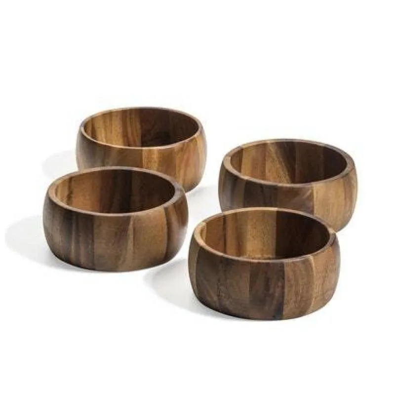 Kalmar Home Kalmar Home Individual Salad Bowl Set of 4 Brown Acacia Wood — product photo