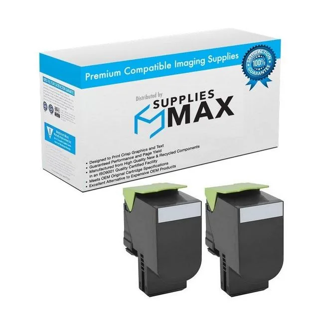 SuppliesMax SuppliesMax 80C1HK0 2-Pack Black Toner Cartridge 4000 Pages — product photo