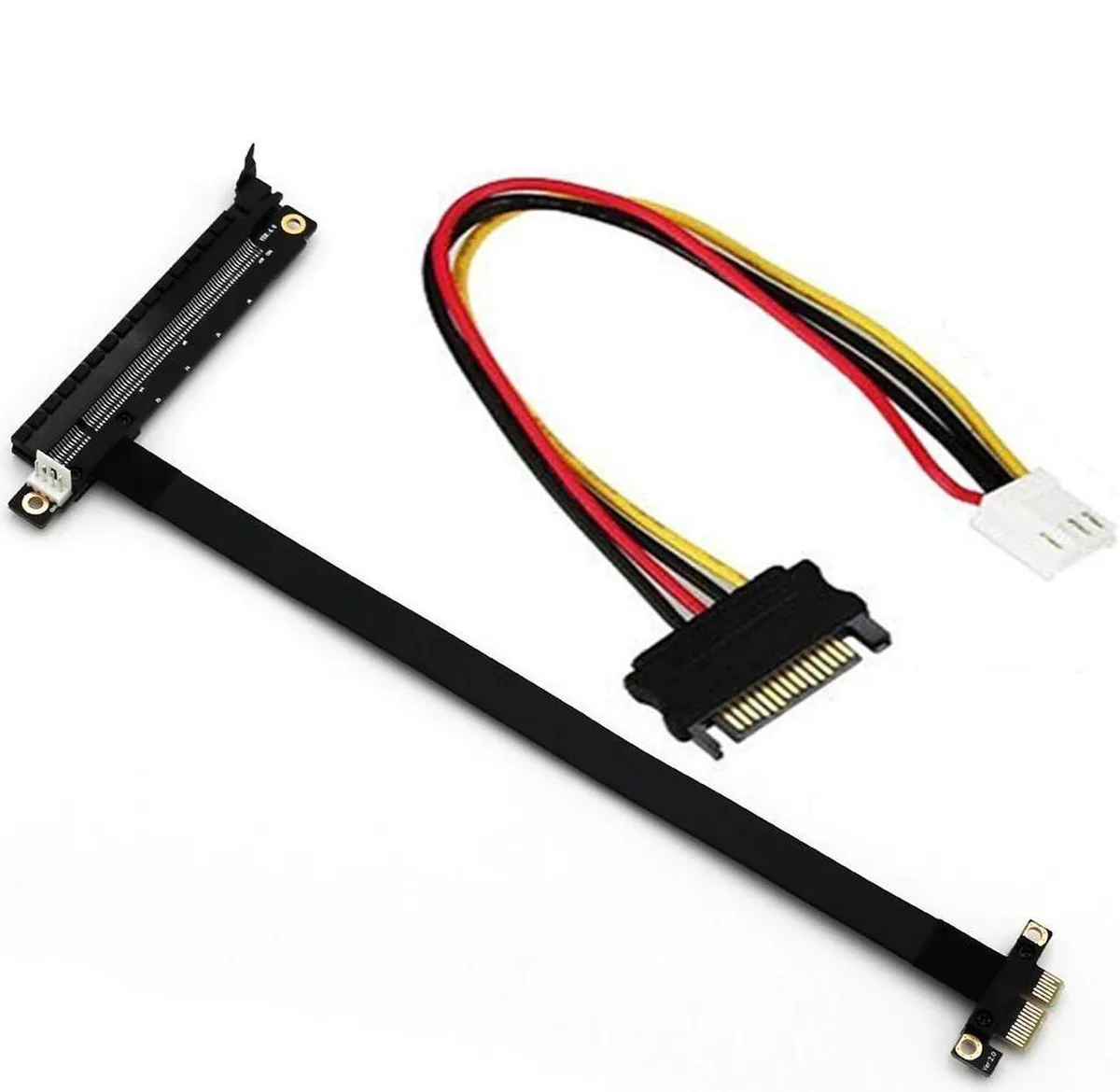 Vszerda Vszerda PCIe 1x to 16x Riser Cable 20cm SATA to IDE 4Pin Power — product photo