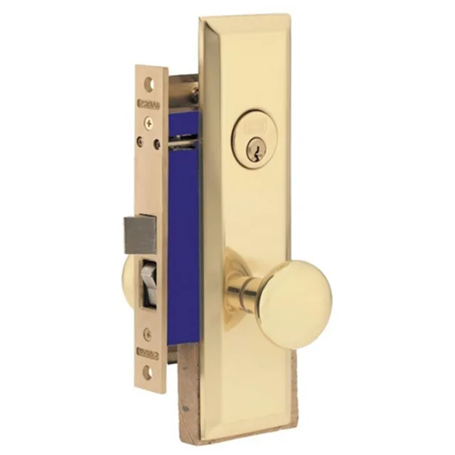 Marks USA Marks Metro 114D/3 Polished Brass Right Hand Mortise Lock Knob — product photo