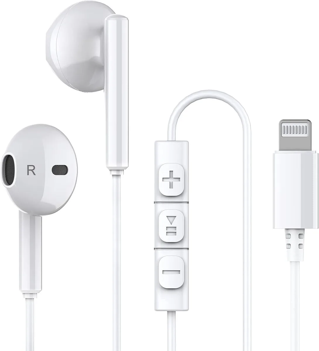 MAONO MAONO Lightning Earbuds with Mic & Volume Control for iPhone 11 12 13 14 — product photo