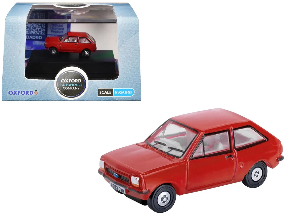 Oxford Diecast Oxford Diecast Ford Fiesta Mk1 RHD Venetian Red 1/148 Scale Diecast Car — product photo