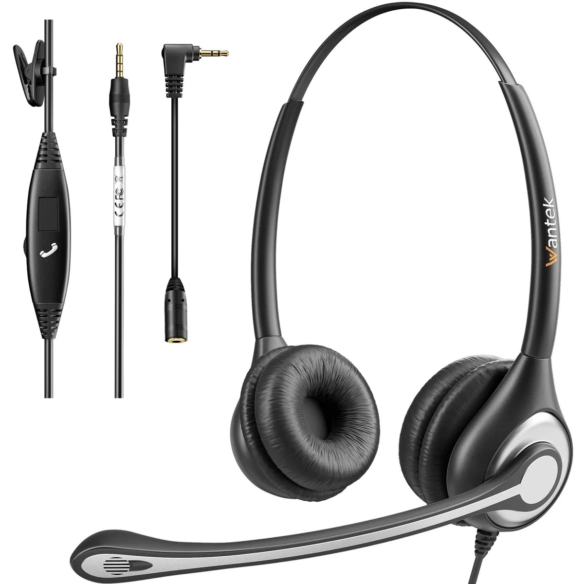 V2 Technologies V2 Technologies 2 in 1 accessory 3.5 mm 2.5 mm 330 rotatable mic — product photo