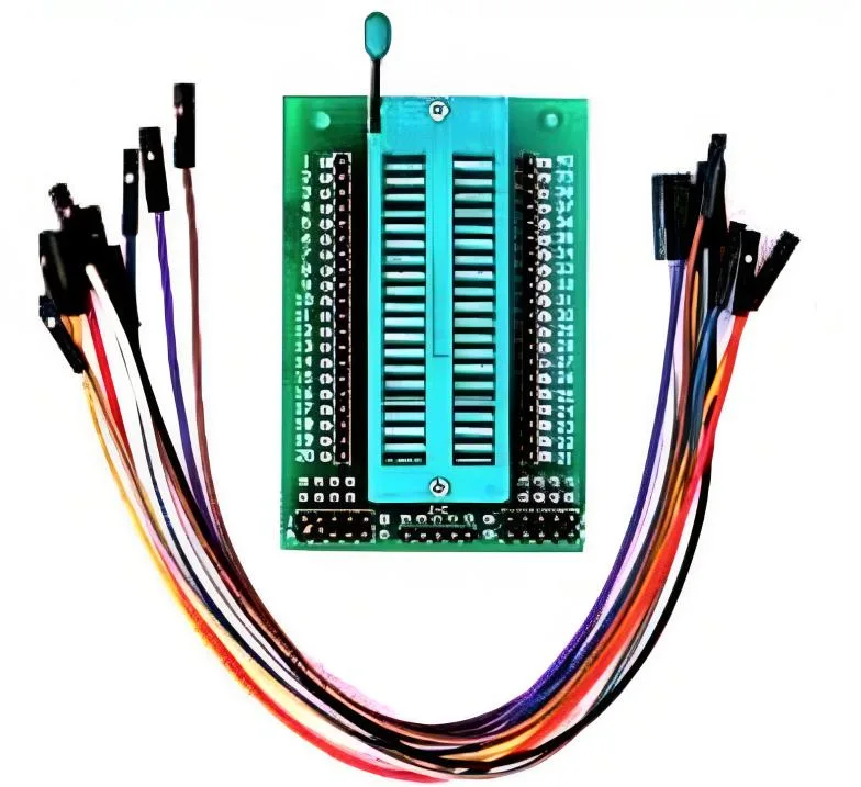 GQ GQ ADP-023 universal ICSP adapter green 2 set 10 jumper wires 20cm — product photo