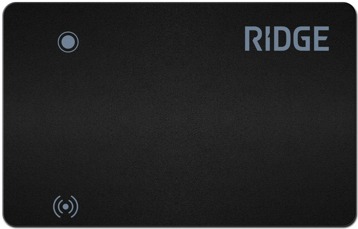 The Ridge A0474 Wallet Tracker Card Matte Black 8.5 cm x 5.4 cm — product photo