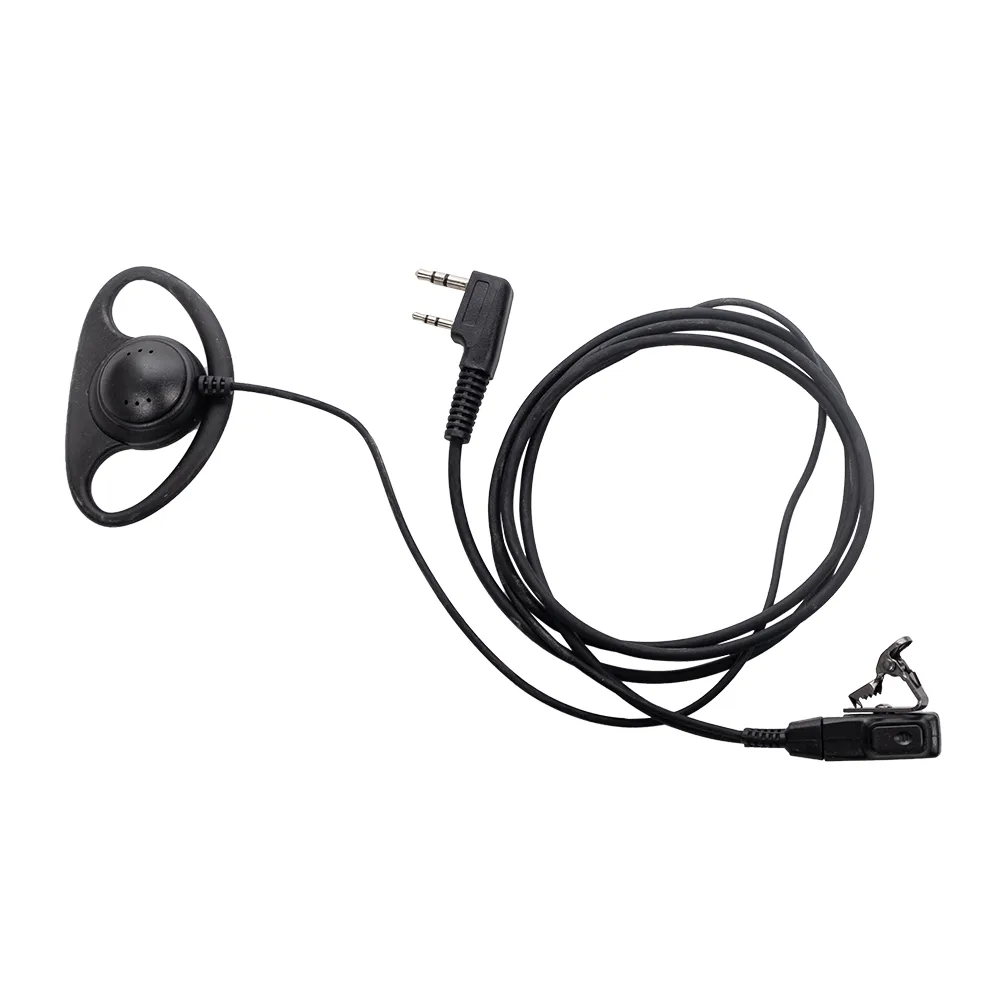 XQF XQF D-Shape Earpiece Headset with Mic PTT Two-Way Radio 2-Pin — product photo