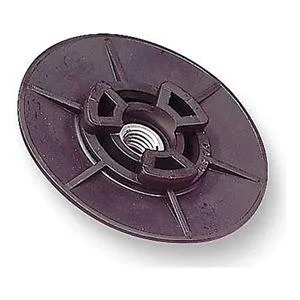 Black 2.5 in disc pad hub with threaded 5/8-11 hole pack of 10