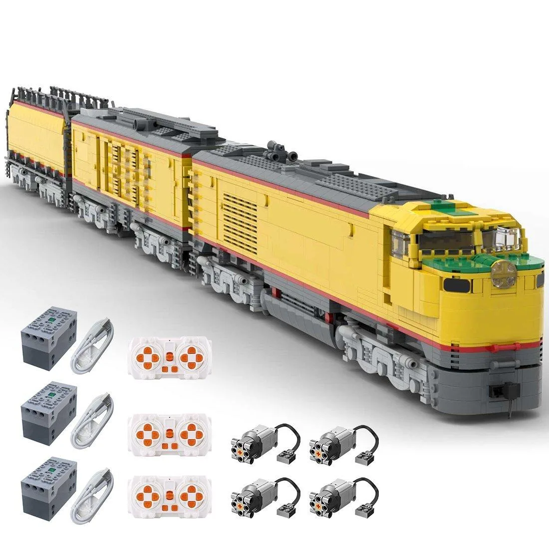 ZITIANYOUBUILD ZITIANYOUBUILD Custom MOC-106723 Union Pacific 8500 GTEL Train 4242 Parts Educational — product photo