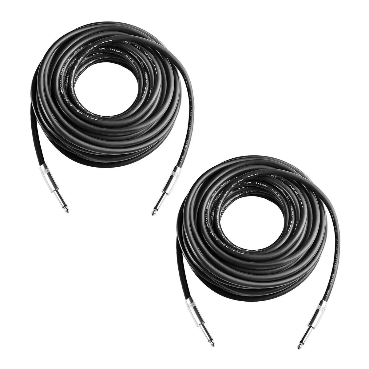  Yoico speaker wire 12 gauge 50 ft 1/4 inch male pair — product photo