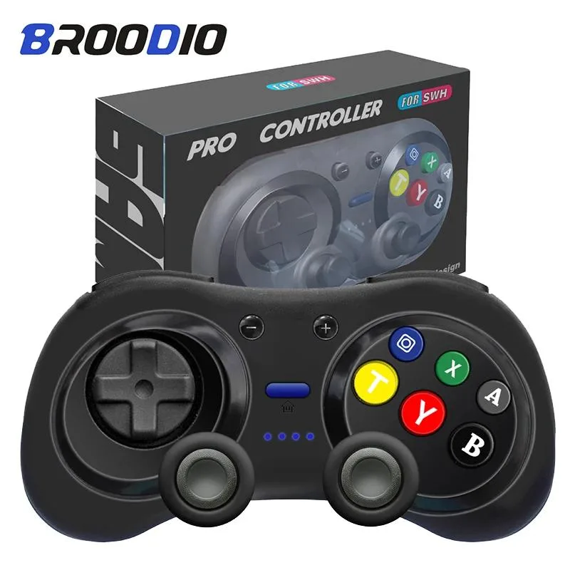 Pro game controller with dual sticks, D-pad, face buttons, triggers, turbo and screenshot keys