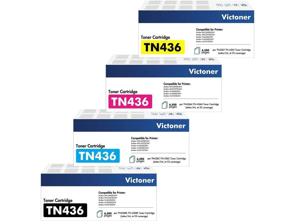 V4ink V4ink TN436 toner cartridge 4-pack compatible for Brother TN436 printers — product photo
