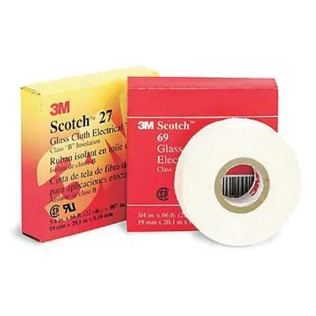 3M 3M 27 Glass Cloth Tape White .7 mil 180 ft 600 V — product photo