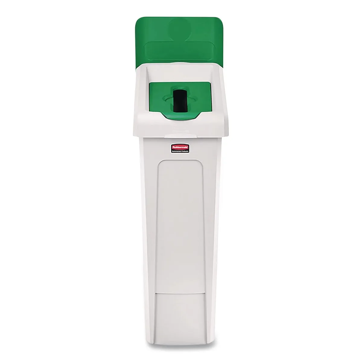 Rubbermaid Rubbermaid Slim Jim Recycling Station Kit 1-Stream Paper 23 gal Plastic Green/Gray 2185054 — product photo