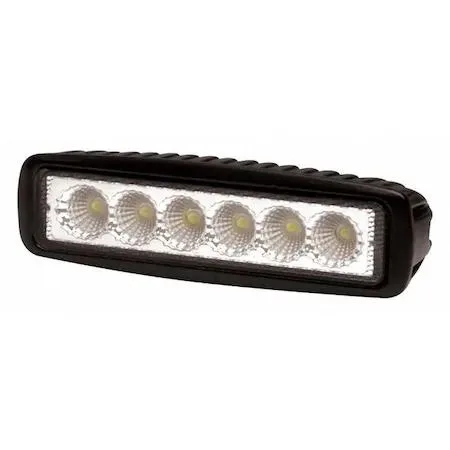 Rectangular LED flood light with bolt mount and pigtail connection