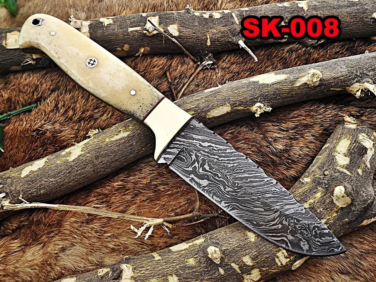 Damascus Depot Damascus Depot 9.5" Hunting Knife White Camel Bone — product photo