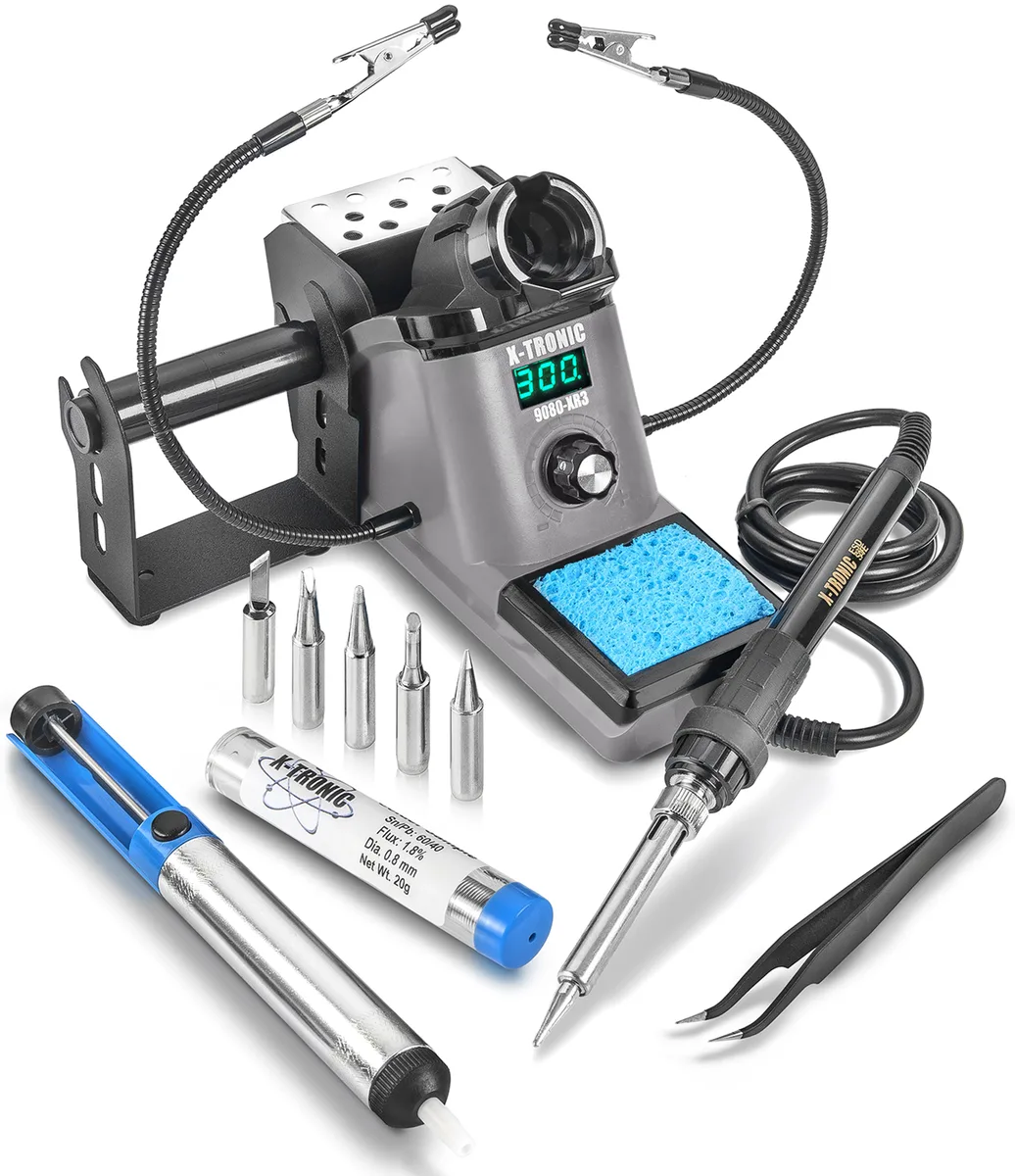 X-Tronic (X-Tronic International, Inc.) X-Tronic 9080-XR3 110W soldering station 90–480°C ±1.8°F sleep 0–30 min calibration ±99°C 110/120V — product photo