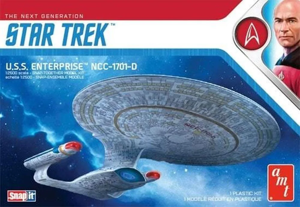 AMT AMT Star Trek U.S.S. Enterprise-D 1/2500 Scale Snap Model Kit — product photo