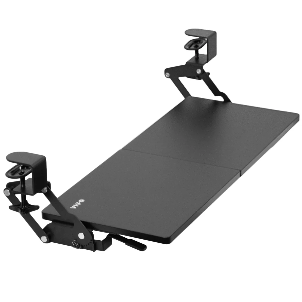 VIVO VIVO Clamp-on Under Desk Keyboard Tray 26.8" x 11" Black 11 lbs Capacity 12-Step Height Adjustment 165° Swing — product photo