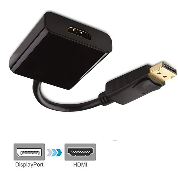 Jansicotek Jansicotek DisplayPort to HDMI Adapter Male to Female 1080p Black — product photo